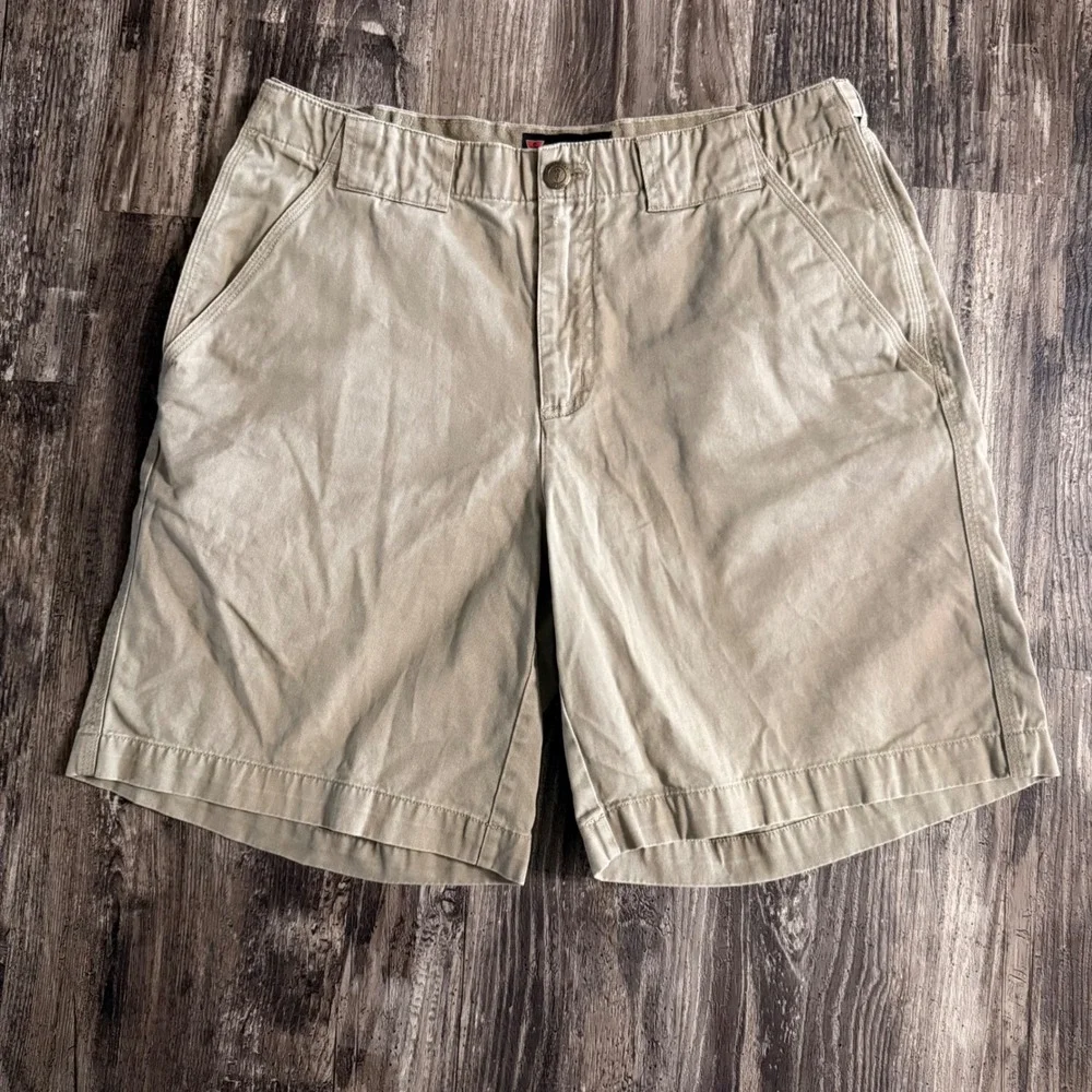 Scottevest SeV Walking Trail Shorts Mens 32 Khaki 8-Pocket Tech Travel Cotton